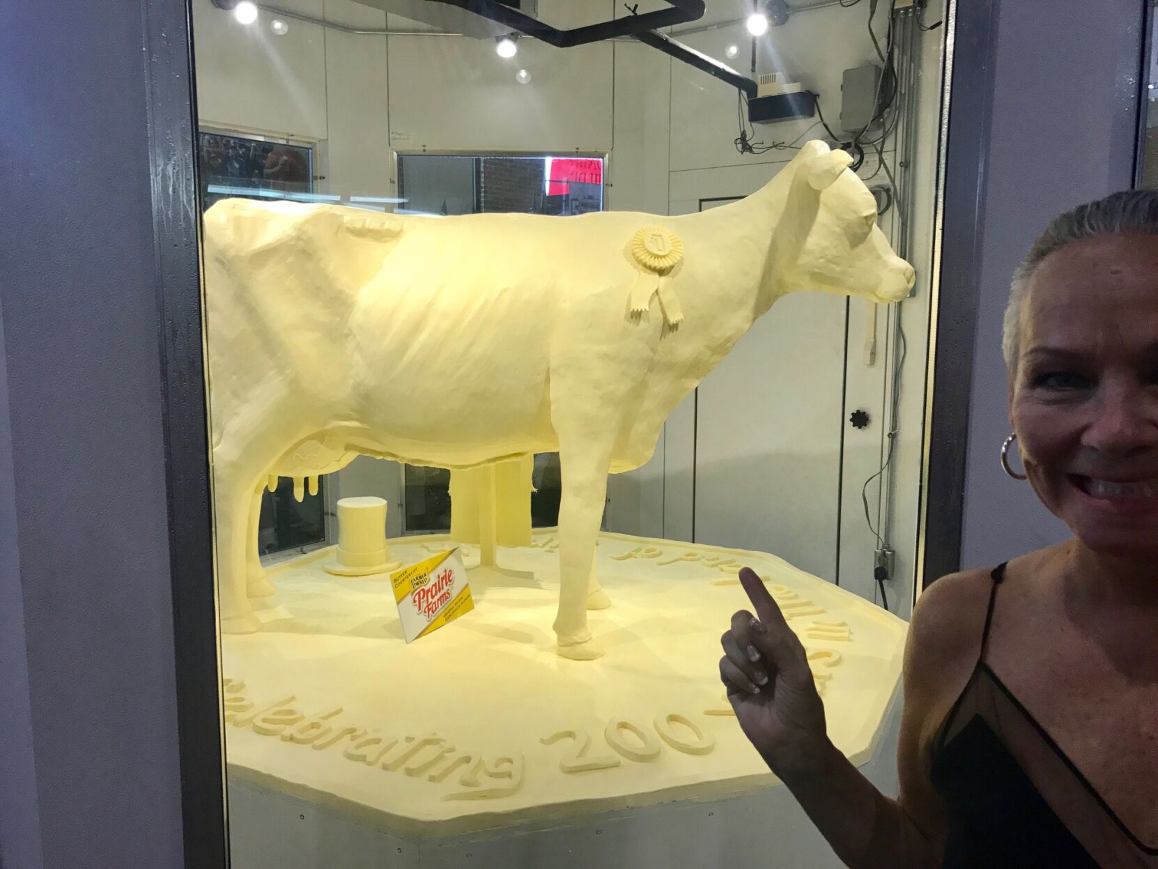 600-lb. butter cow at Illinois State Fair, 2018.